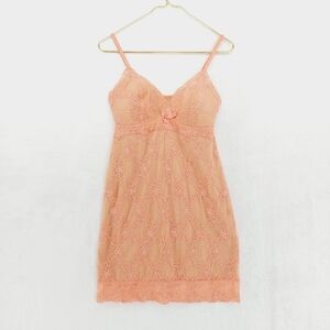 Soma Orange Lace Corset Strappy Mini Dress 3021